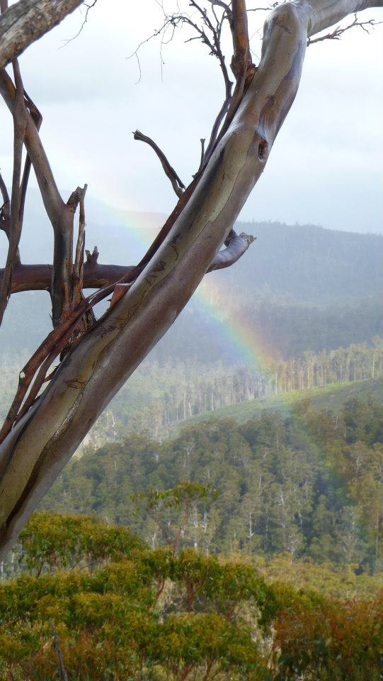 A rainbow over the valley, as the smoke clears after the rain
