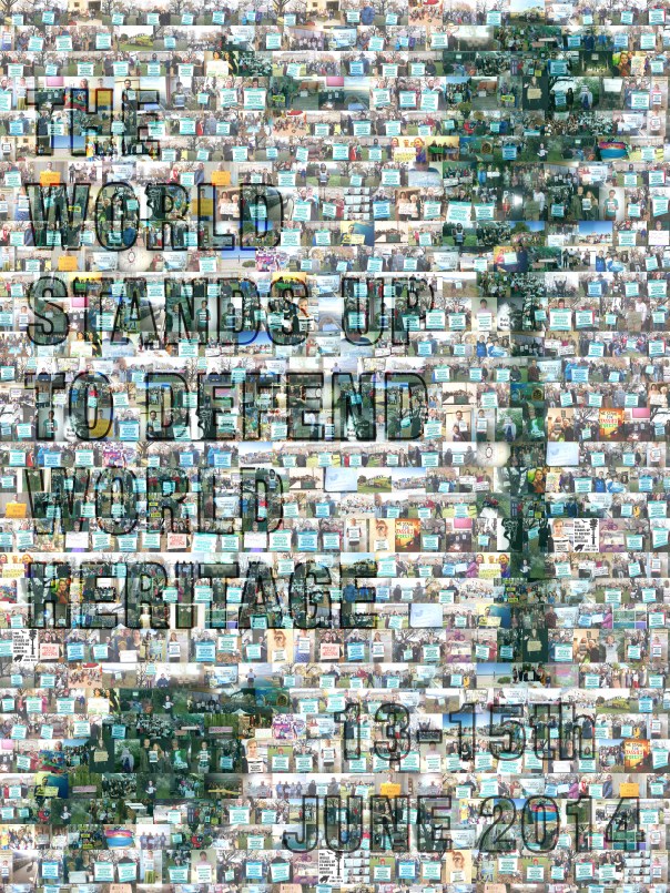 DEFEND WH action POSTER green Mosaic PRINT